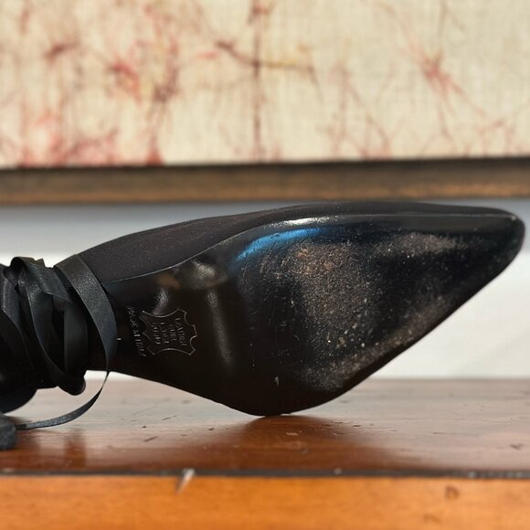 YSL Vintage Heels with Ankle Strap - Picture 5 of 6